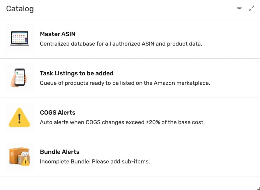 Catalog screenshot